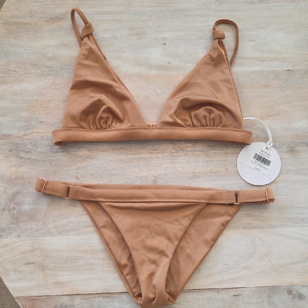Tori Praver Tan Bikini Set